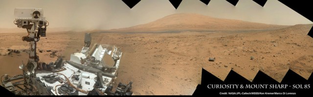 Curiosity Self Portrait with Mount Sharp in Gale Crater. Credit: NASA/JPL-Caltech/MSSS/Ken Kremer/Marco Di Lorenzo
