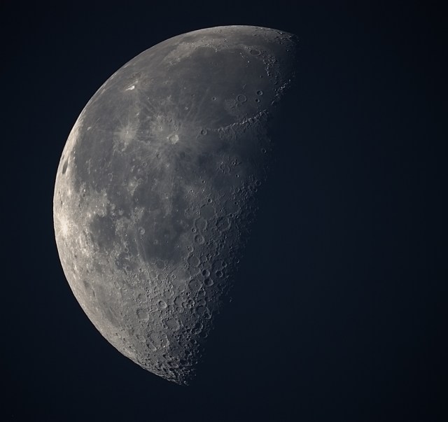 Moon. Photo taken by Bob Vanderbei at 5:41am, May31, 2013, 8 minutes after sunrise (5:32am).