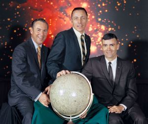 Apollo 13 Crew: Commander, James A. Lovell Jr., Command Module pilot, John L. Swigert Jr.and Lunar Module pilot, Fred W. Haise Jr. Photo Credit: NASA