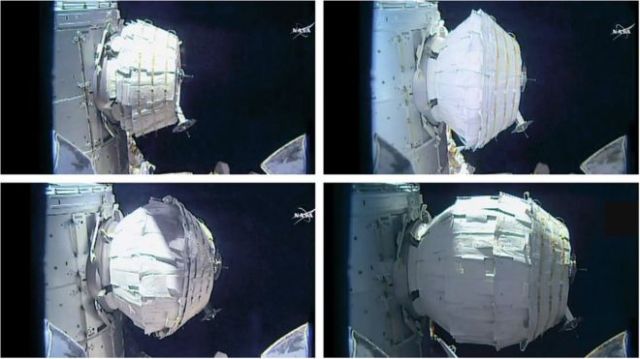 The Bigelow Expandable Activity Module (Beam) has been opened up on the space station.