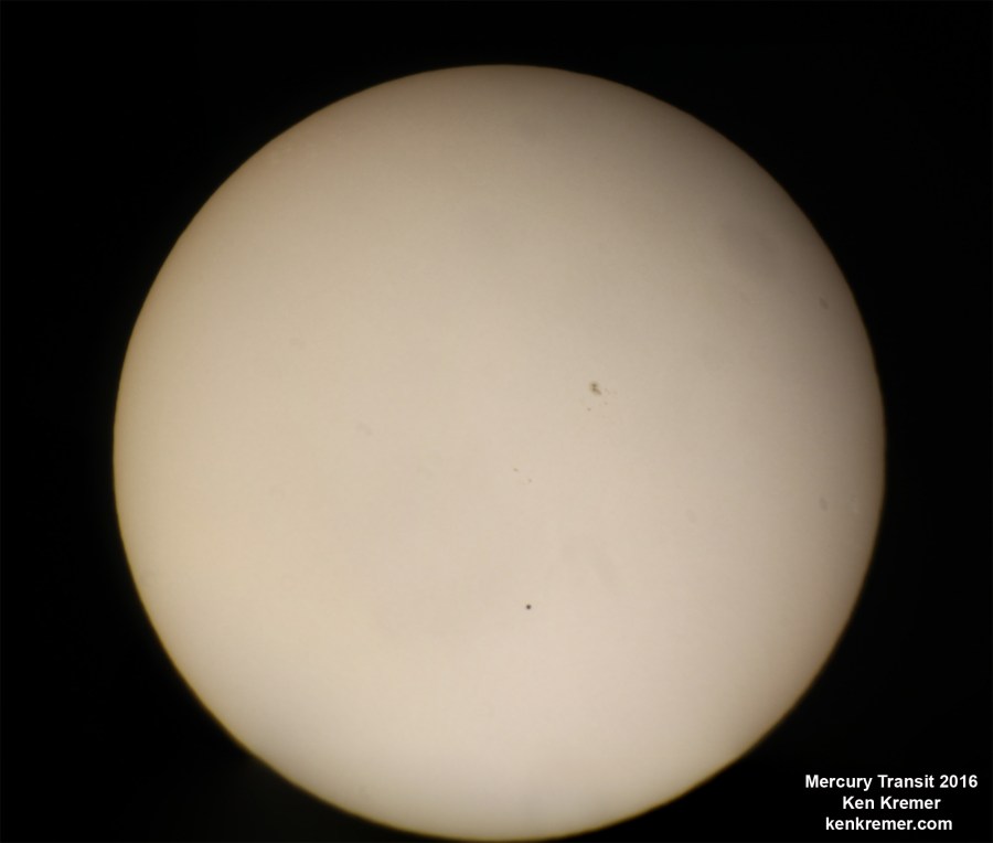 Another picture of the transit taken by Ken Kremer.