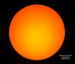 A beautiful shot of the mercury transit taken by Ken Kremer at the observatory.