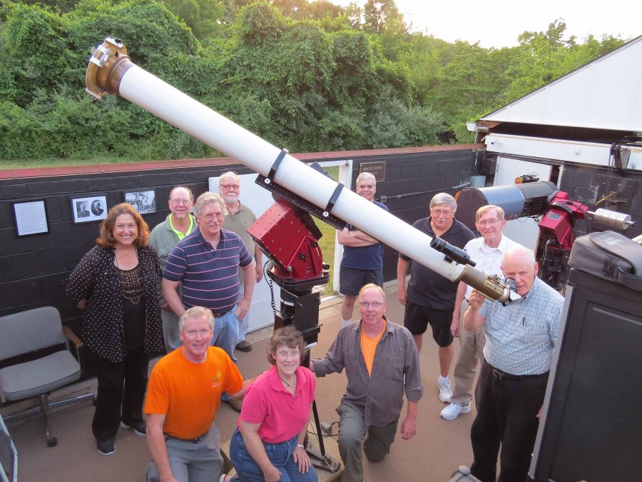 3 centuries of Hastings telescope and Mercury transits – proud AAAP members at the Observatory.