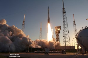 United Launch Alliance Atlas V rocket lifts off on Sept 8, 2016 from Space Launch Complex 41 at Cape Canaveral Air Force Station carrying NASA’s OSIRIS-REx spacecraft on the first U.S. mission to sample an asteroid.  Credit: Ken Kremer/kenkremer.com