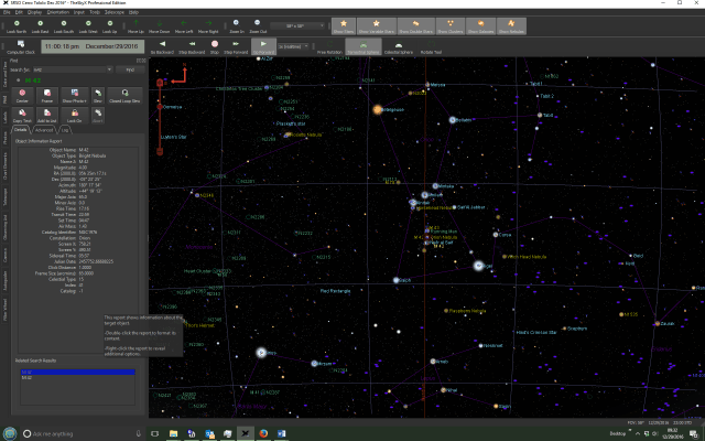 Screenshot of the TheSkyX showing the star map and user interface.