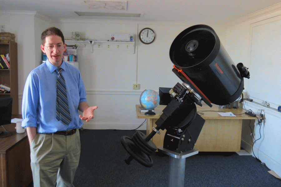 Dr Dan Reichart with the C-14 which confirmed the most distant explosion in the universe in 2005.