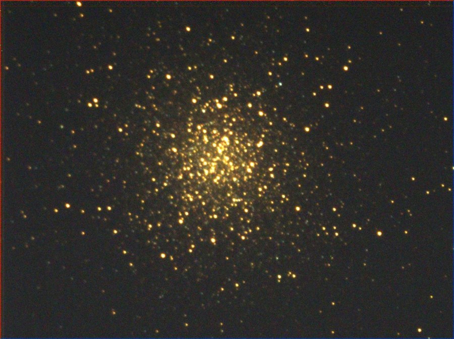 Hercules cluster M13 with Ultrastar-C/Starlight Live 8 sec image/stacking mean.