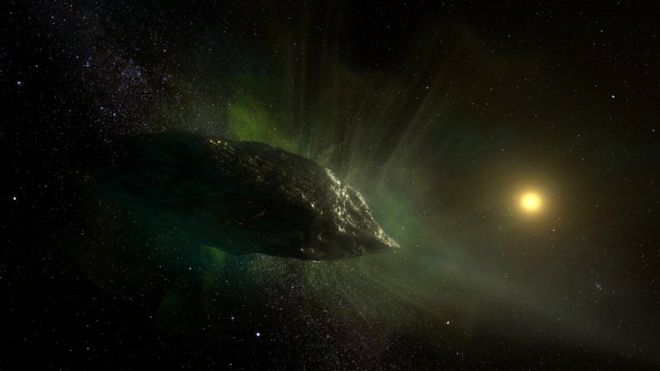 artists conception of a comet